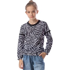 Monochrome Mirage Kids  Long Sleeve T-shirt With Frill 