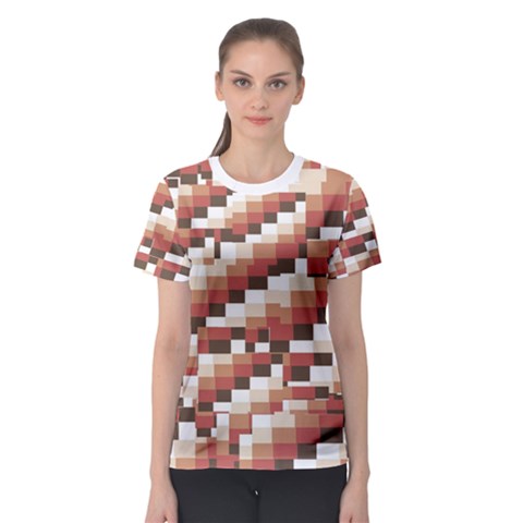 Chromaticmosaic Print Pattern Women s Sport Mesh T-shirt by dflcprintsclothing