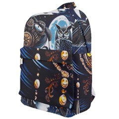 Steampunk Woman With Owl 2 Steampunk Woman With Owl Woman With Owl Strap Classic Backpack