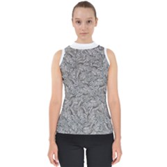 Intricashine Mock Neck Shell Top by dflcprintsclothing