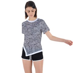 Intricashine Asymmetrical Short Sleeve Sports T-shirt