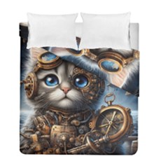 Maine Coon Explorer Duvet Cover Double Side (full/ Double Size) by CKArtCreations