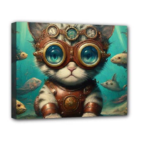 Underwater Explorer Deluxe Canvas 20  X 16  (stretched)