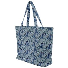 Blue Roses Zip Up Canvas Bag by DinkovaArt