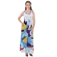 Bluey Sleeveless Velour Maxi Dress by avitendut