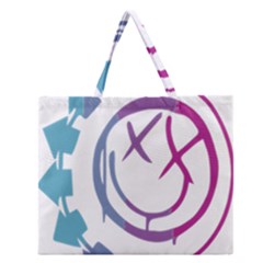 Blink 182 Logo Zipper Large Tote Bag by avitendut