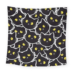 Cat Pattern Pet Drawing Eyes Square Tapestry (large)