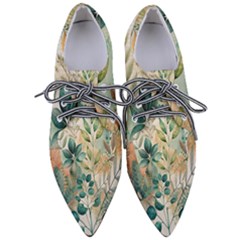 Flowers Spring Pointed Oxford Shoes
