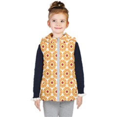 Pattern Shape Design Art Drawing Kids  Hooded Puffer Vest