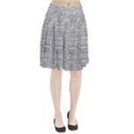 Kiss me before world war 3 typographic motif pattern Pleated Skirt
