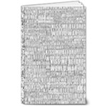 Kiss me before world war 3 typographic motif pattern 8  x 10  Softcover Notebook