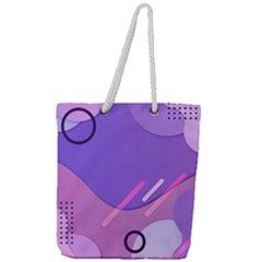 Colorful Labstract Wallpaper Theme Full Print Rope Handle Tote (large)