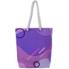 Colorful Labstract Wallpaper Theme Full Print Rope Handle Tote (small)