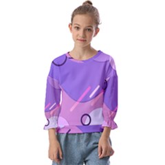 Colorful Labstract Wallpaper Theme Kids  Cuff Sleeve Top