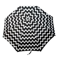 Wave Pattern Wavy Halftone Folding Umbrellas