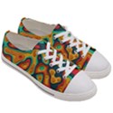 Paper Cut Abstract Pattern Women s Low Top Canvas Sneakers View3