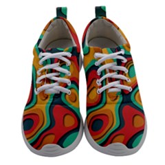 Paper Cut Abstract Pattern Women Athletic Shoes