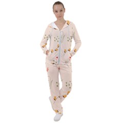 Spring Art Floral Pattern Design Women s Tracksuit by Maspions