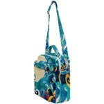 Waves Wave Ocean Sea Abstract Whimsical Crossbody Day Bag