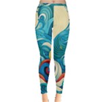 Waves Wave Ocean Sea Abstract Whimsical Inside Out Leggings