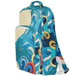 Waves Wave Ocean Sea Abstract Whimsical Double Compartment Backpack