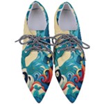 Waves Wave Ocean Sea Abstract Whimsical Pointed Oxford Shoes