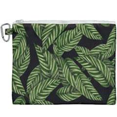 Background Pattern Leaves Texture Canvas Cosmetic Bag (xxxl) by Maspions