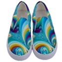 Abstract Waves Ocean Sea Whimsical Kids  Canvas Slip Ons View1