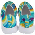 Abstract Waves Ocean Sea Whimsical No Lace Lightweight Shoes View4