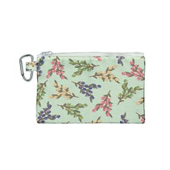 Berries Flowers Pattern Print Canvas Cosmetic Bag (small) by Maspions
