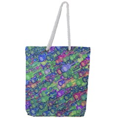 Sktechy Style Guitar Drawing Motif Colorful Random Pattern Wb Full Print Rope Handle Tote (large) by dflcprintsclothing