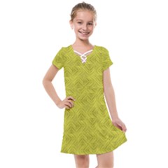 Stylized Botanic Print Kids  Cross Web Dress by dflcprintsclothing