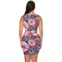 Vintage Floral Poppies Draped Bodycon Dress View4