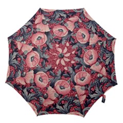 Vintage Floral Poppies Hook Handle Umbrellas (medium)