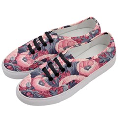 Vintage Floral Poppies Women s Classic Low Top Sneakers