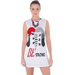 Be Strong Lace Up Front Bodycon Dress