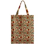Floral Design Zipper Classic Tote Bag
