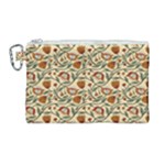 Floral Design Canvas Cosmetic Bag (Large)