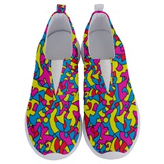 Colorful-graffiti-pattern-blue-background No Lace Lightweight Shoes