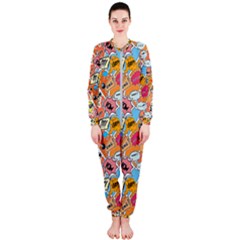 Pop Culture Abstract Pattern Onepiece Jumpsuit (ladies) by designsbymallika
