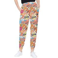 Pop Culture Abstract Pattern Women s Tapered Pants by designsbymallika