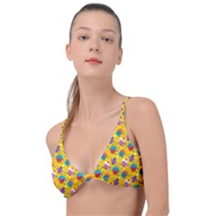 Heart Diamond Pattern Knot Up Bikini Top by designsbymallika