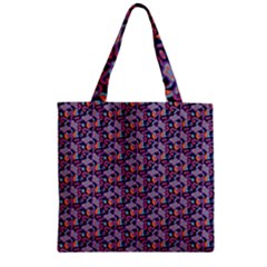 Trippy Cool Pattern Zipper Grocery Tote Bag