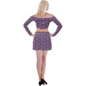 Trippy Cool Pattern Off Shoulder Top with Mini Skirt Set View2