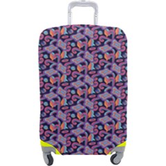 Trippy Cool Pattern Luggage Cover (large)