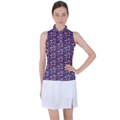 Trippy Cool Pattern Women s Sleeveless Polo T-shirt