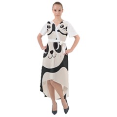 Hello Panda  Front Wrap High Low Dress by MyNewStor