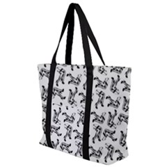 Erotic Pants Motif Black And White Graphic Pattern Black Backgrond Zip Up Canvas Bag