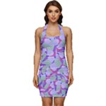 Kaleidoscope Dreams Sleeveless Wide Square Neckline Ruched Bodycon Dress