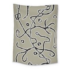 Sketchy Abstract Artistic Print Design Medium Tapestry